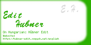 edit hubner business card